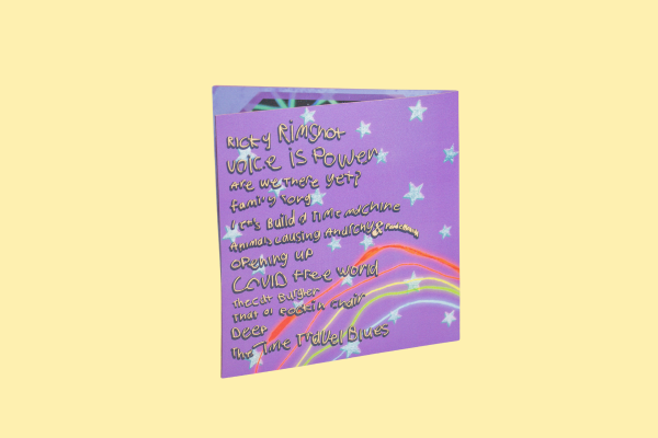 The back cover of Outta This Quirky World booklet by Quirkestra.