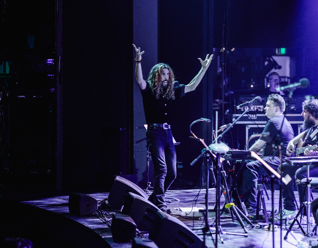 On stage performance at Floods of Fire