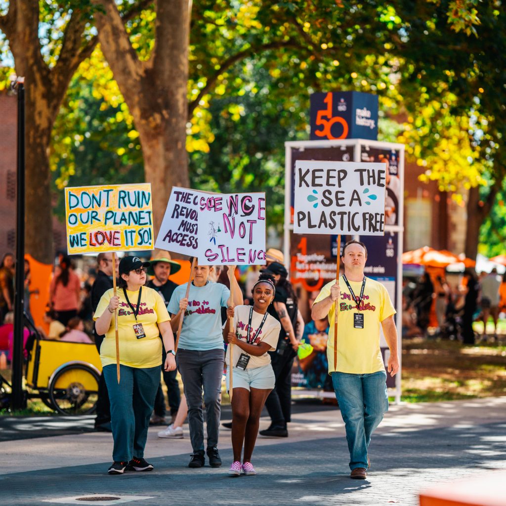 Protest at Floods of Fire