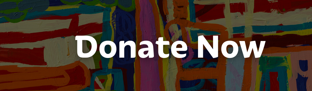 Abstract work on a banner that reads, 'Donate Now'' Original work: Greek on Halifax by Lewis Constantine.