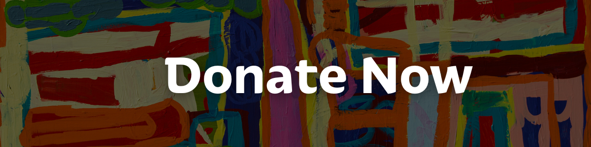 Abstract work on a banner that reads, 'Donate Now'' Original work: Greek on Halifax by Lewis Constantine. 