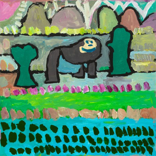 Jeffrey Brown, Gorilla, 2025, Acrylic on canvas, 80 x 80cm