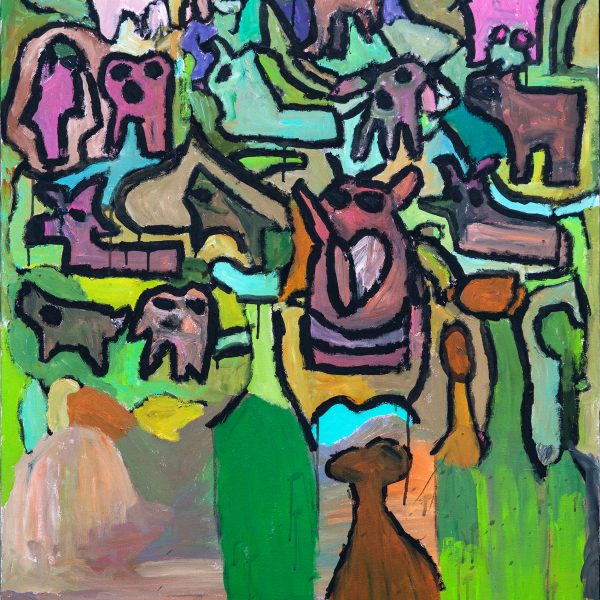 Jeffrey Brown, Mountain Goats, 2024, Acrylic on canvas, 122cm x 91cm