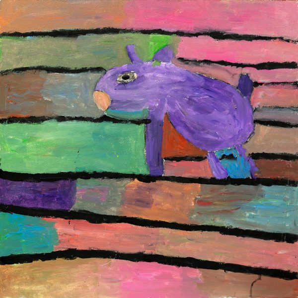 Jeffrey Brown, Wombat, 2025, Acrylic on particle board, 59.5 x 59.5cm