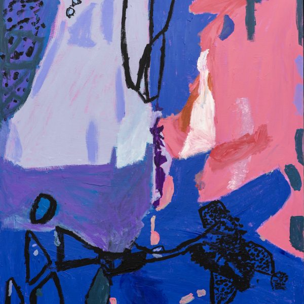 Jacko Hooper, Pinkanight Moonlight, 2024, acrylic on canvas, 120cm x 90cm
