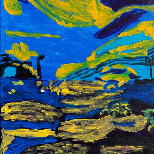 Jacko Hooper, The True Colour Clouds at Landscape, acrylic on canvas, 42.5 x 53cm