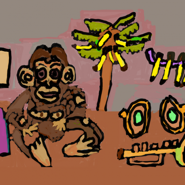 Jacko Hooper, Monkey, digital drawing