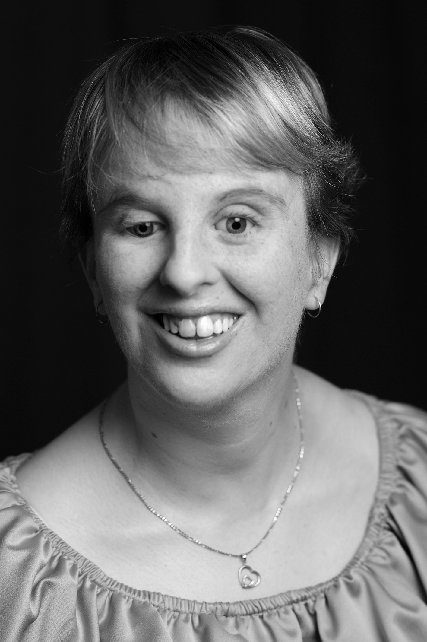 Black and white headshot of Annika. 